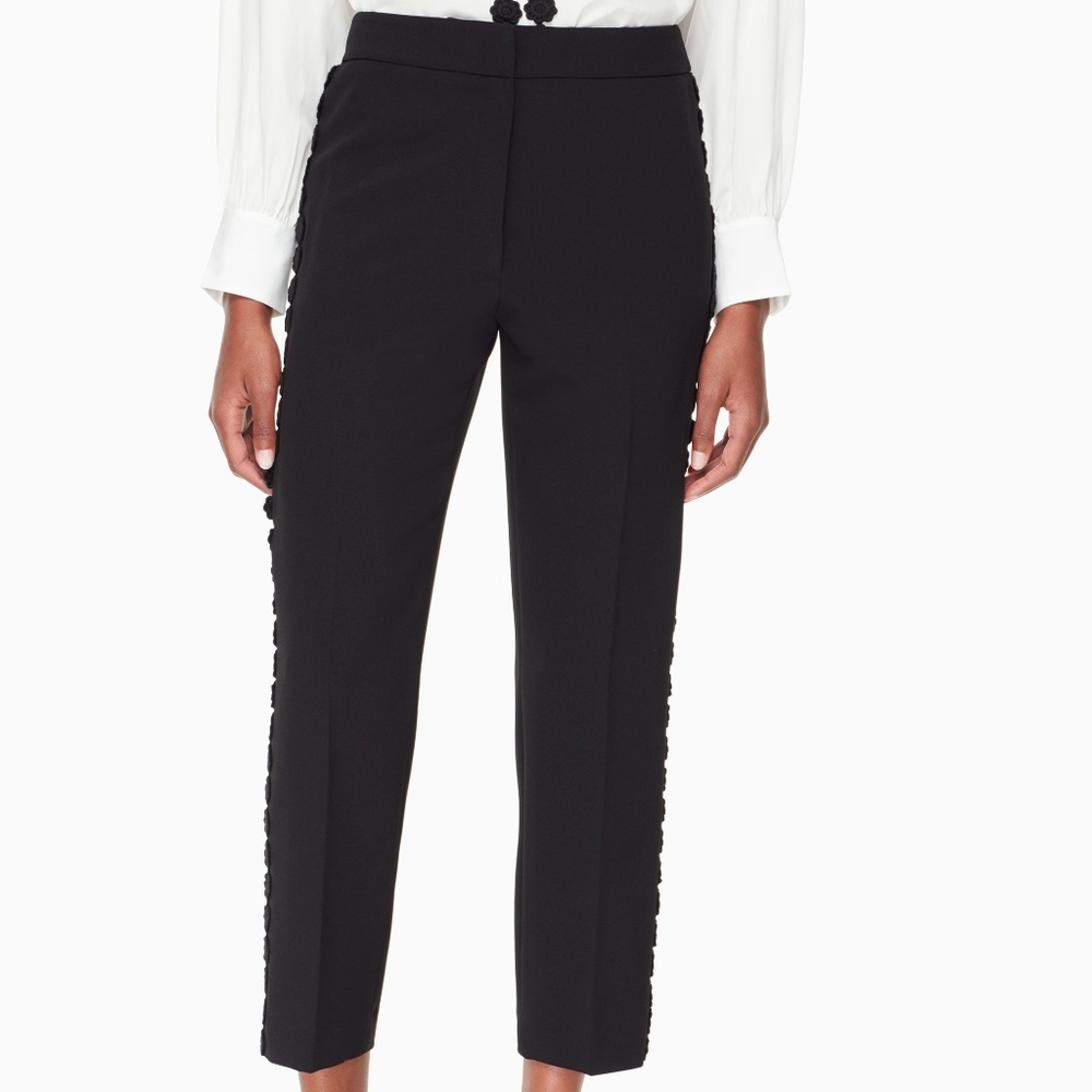 Kate Spade lace trim cigarette pant NWT